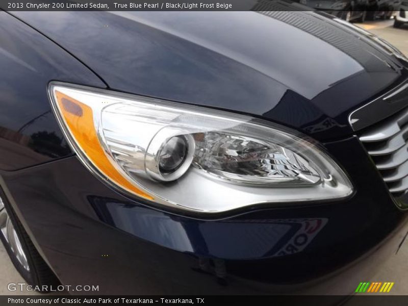 True Blue Pearl / Black/Light Frost Beige 2013 Chrysler 200 Limited Sedan