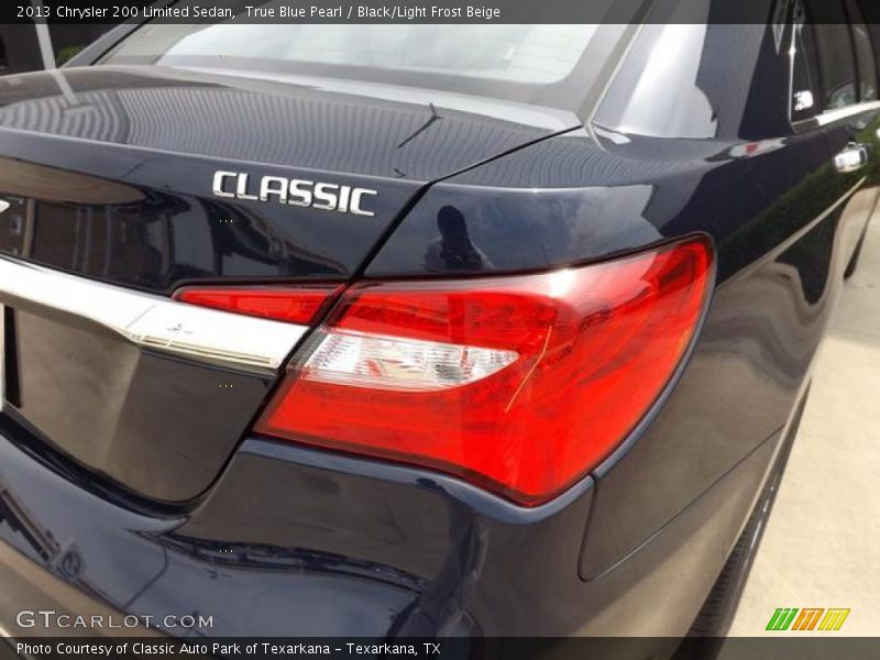 True Blue Pearl / Black/Light Frost Beige 2013 Chrysler 200 Limited Sedan