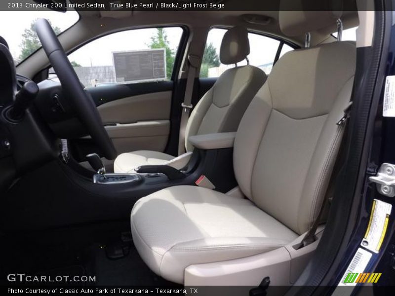 True Blue Pearl / Black/Light Frost Beige 2013 Chrysler 200 Limited Sedan
