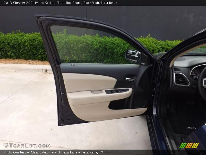 True Blue Pearl / Black/Light Frost Beige 2013 Chrysler 200 Limited Sedan