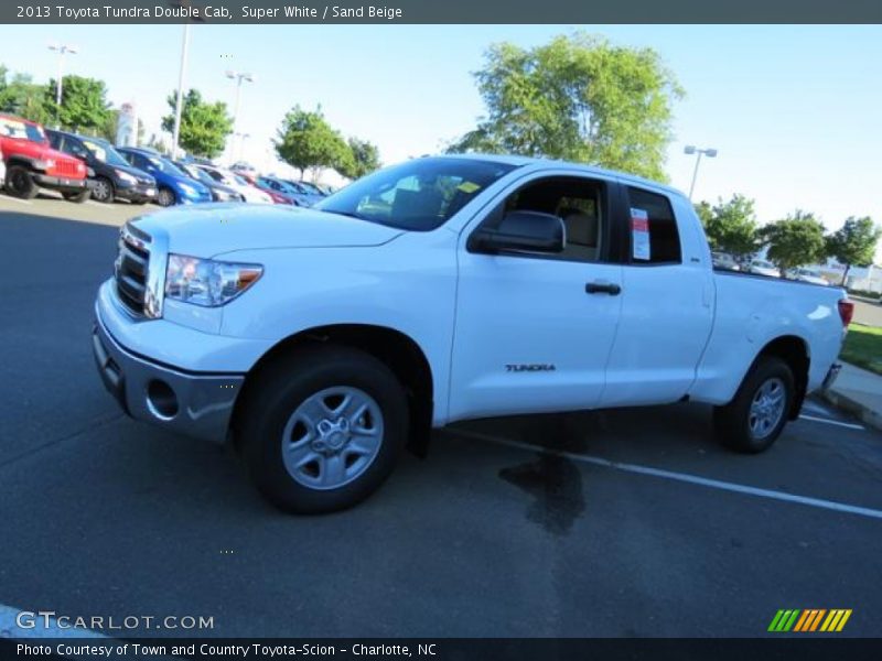 Super White / Sand Beige 2013 Toyota Tundra Double Cab