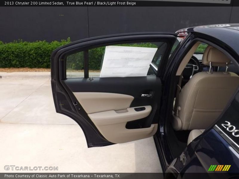 True Blue Pearl / Black/Light Frost Beige 2013 Chrysler 200 Limited Sedan