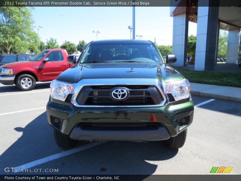 Spruce Green Mica / Sand Beige 2013 Toyota Tacoma SR5 Prerunner Double Cab