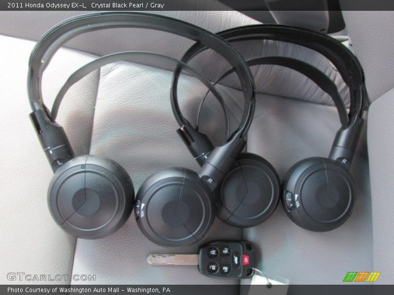 Crystal Black Pearl / Gray 2011 Honda Odyssey EX-L