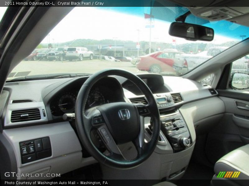 Crystal Black Pearl / Gray 2011 Honda Odyssey EX-L