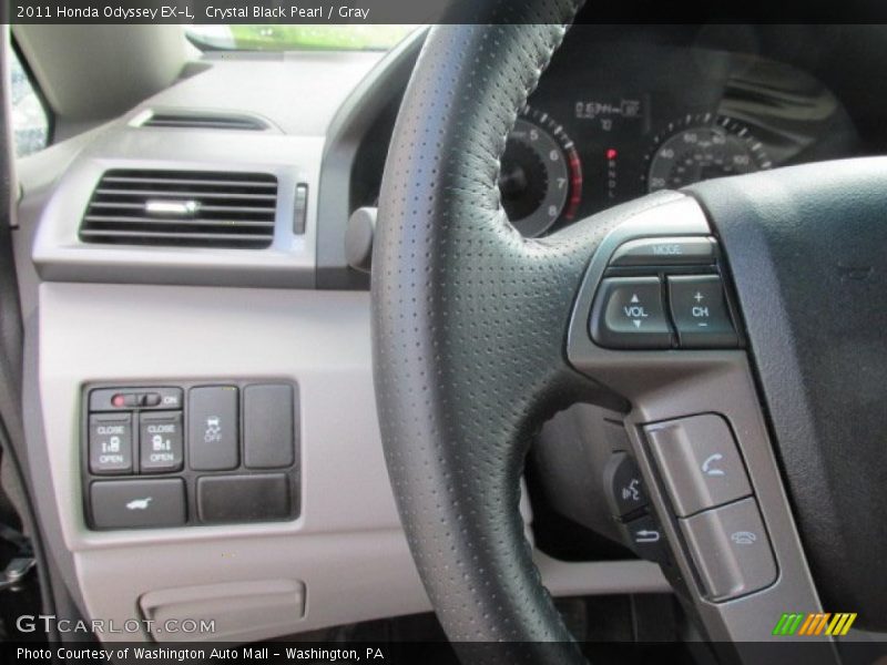 Crystal Black Pearl / Gray 2011 Honda Odyssey EX-L