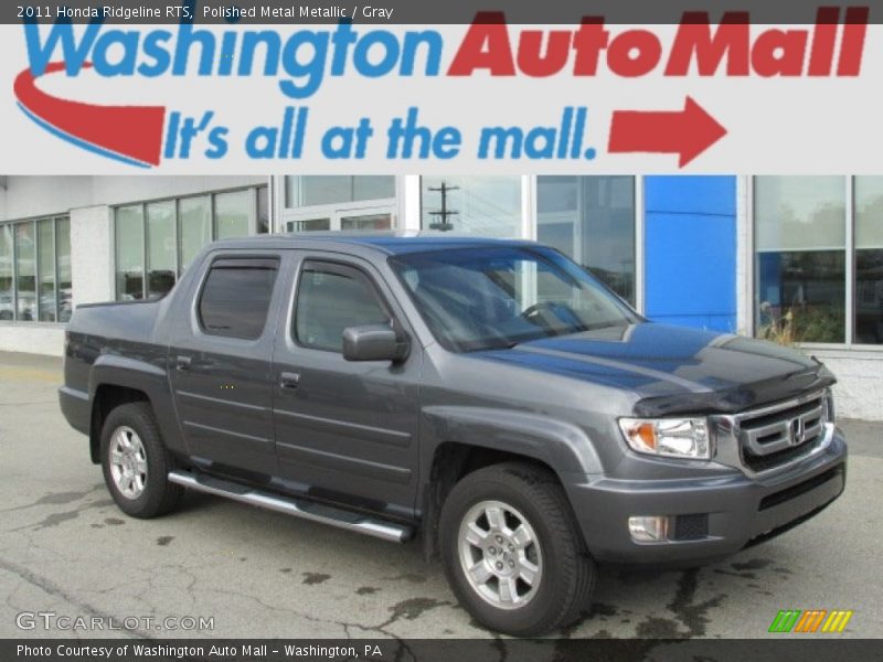 Polished Metal Metallic / Gray 2011 Honda Ridgeline RTS