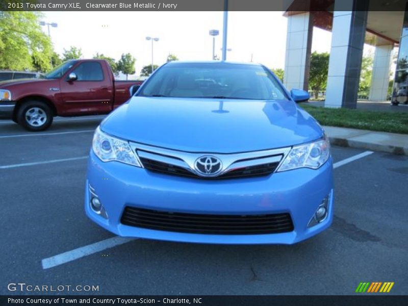 Clearwater Blue Metallic / Ivory 2013 Toyota Camry XLE