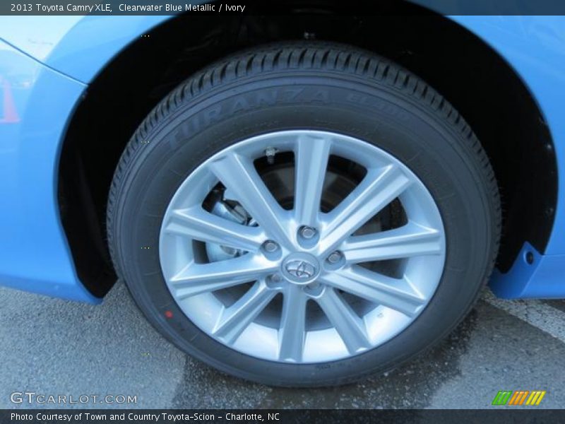 Clearwater Blue Metallic / Ivory 2013 Toyota Camry XLE