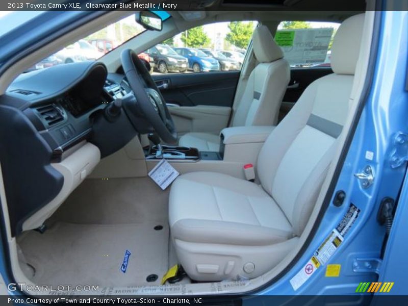 Clearwater Blue Metallic / Ivory 2013 Toyota Camry XLE