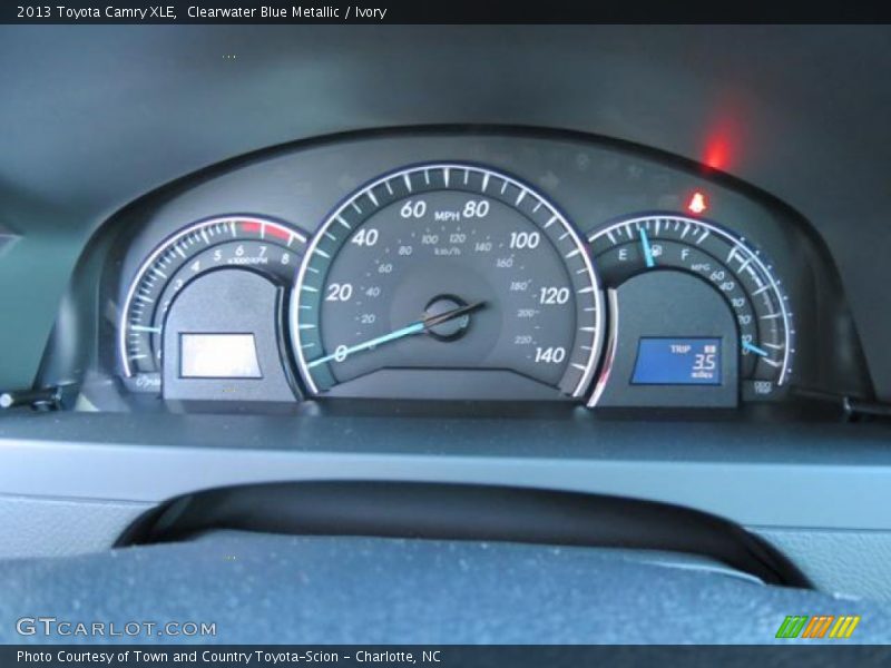 Clearwater Blue Metallic / Ivory 2013 Toyota Camry XLE