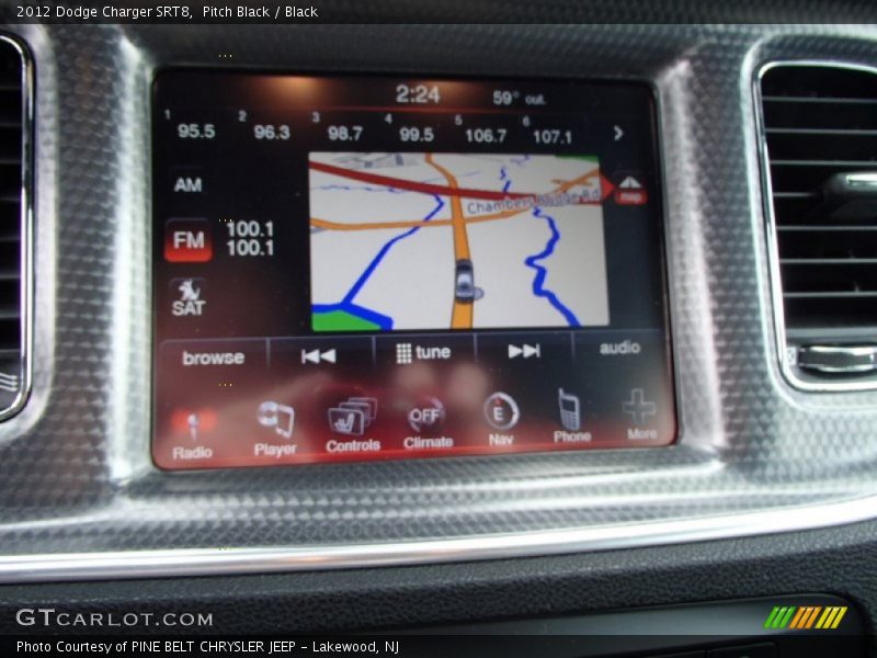 Navigation of 2012 Charger SRT8