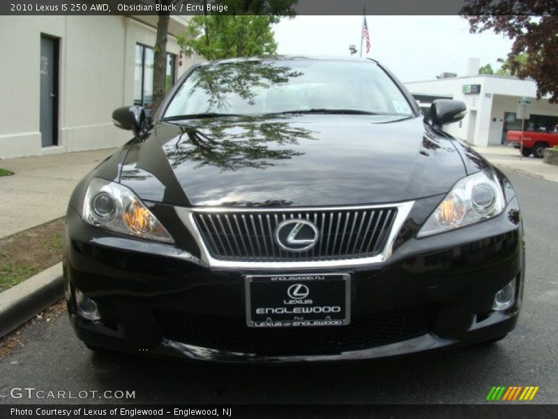 Obsidian Black / Ecru Beige 2010 Lexus IS 250 AWD