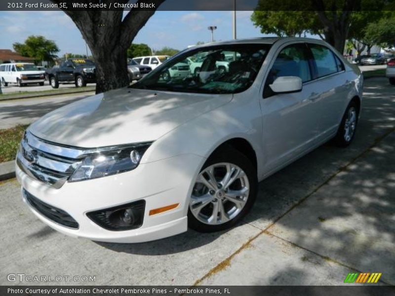 White Suede / Charcoal Black 2012 Ford Fusion SE
