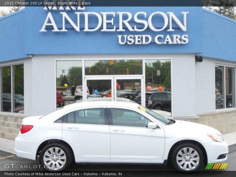 Bright White / Black 2012 Chrysler 200 LX Sedan