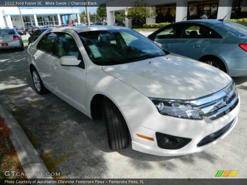 White Suede / Charcoal Black 2012 Ford Fusion SE