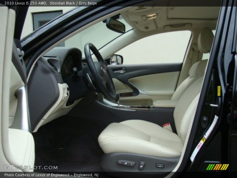 Obsidian Black / Ecru Beige 2010 Lexus IS 250 AWD