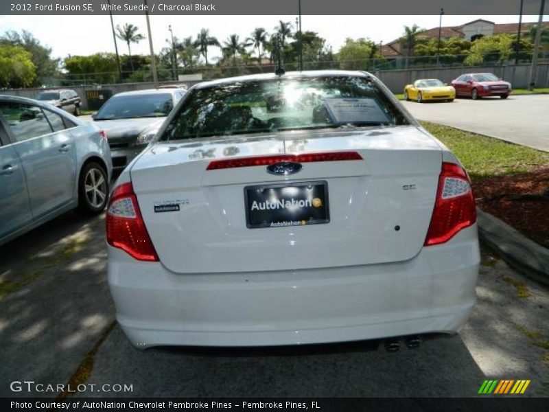 White Suede / Charcoal Black 2012 Ford Fusion SE