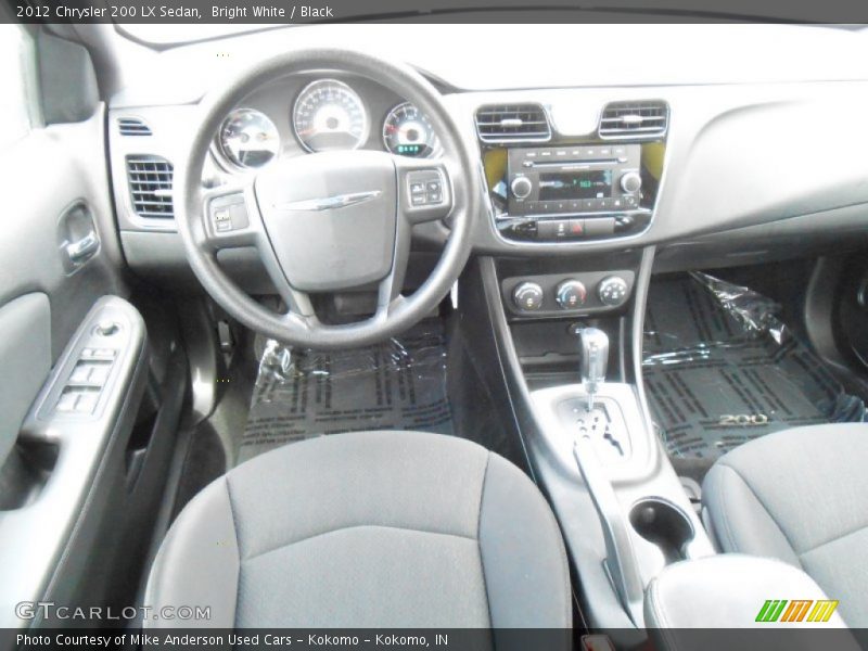 Bright White / Black 2012 Chrysler 200 LX Sedan