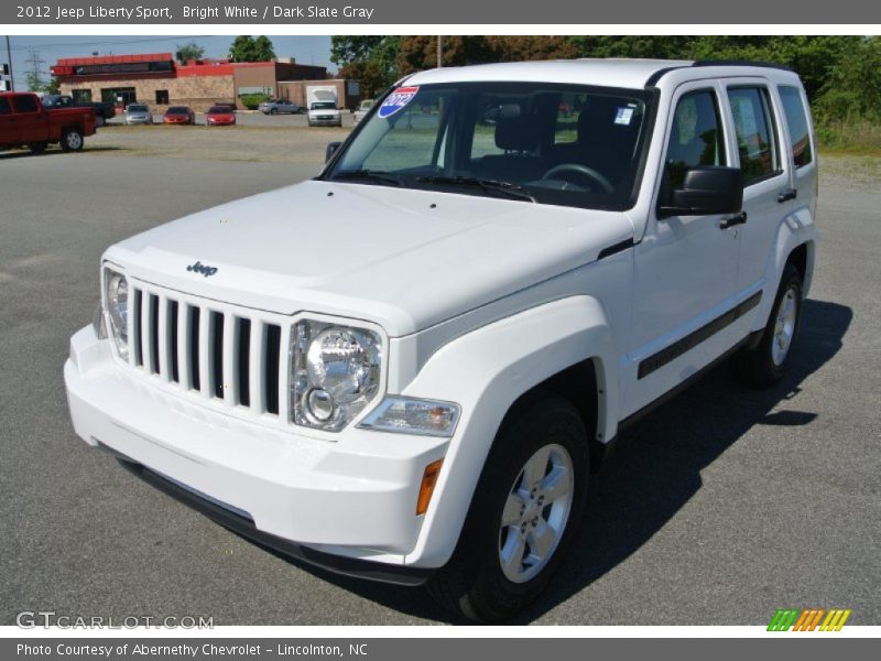 Bright White / Dark Slate Gray 2012 Jeep Liberty Sport