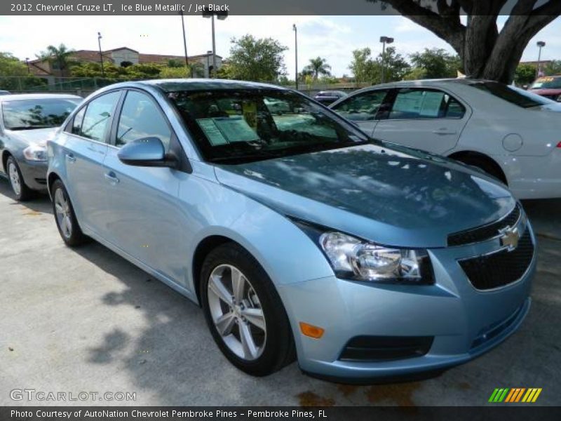 Ice Blue Metallic / Jet Black 2012 Chevrolet Cruze LT