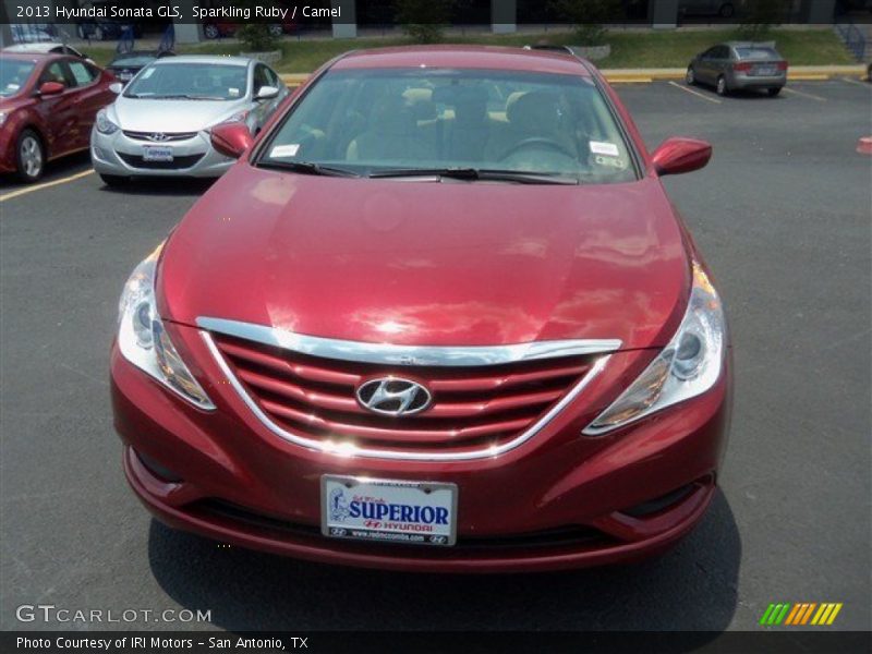 Sparkling Ruby / Camel 2013 Hyundai Sonata GLS
