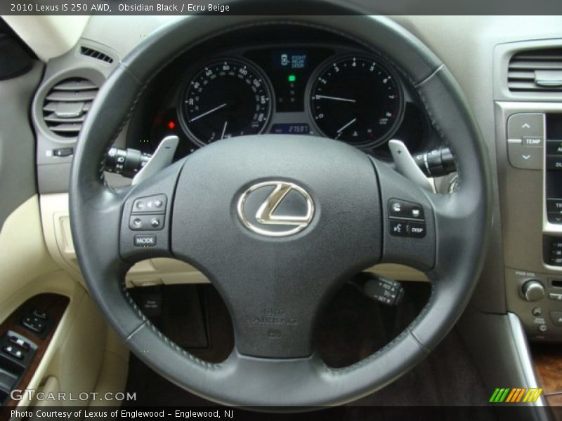 Obsidian Black / Ecru Beige 2010 Lexus IS 250 AWD
