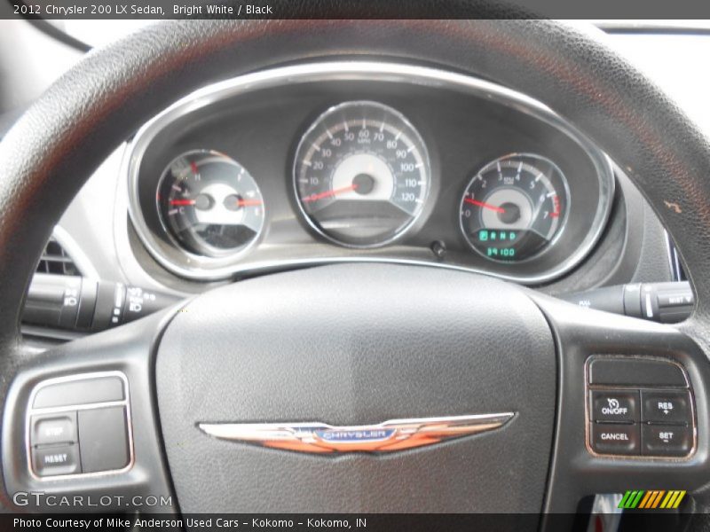 Bright White / Black 2012 Chrysler 200 LX Sedan