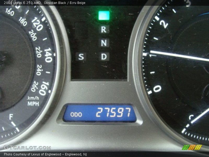 Obsidian Black / Ecru Beige 2010 Lexus IS 250 AWD
