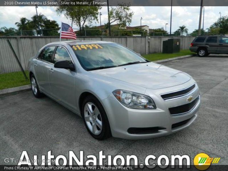 Silver Ice Metallic / Titanium 2010 Chevrolet Malibu LS Sedan