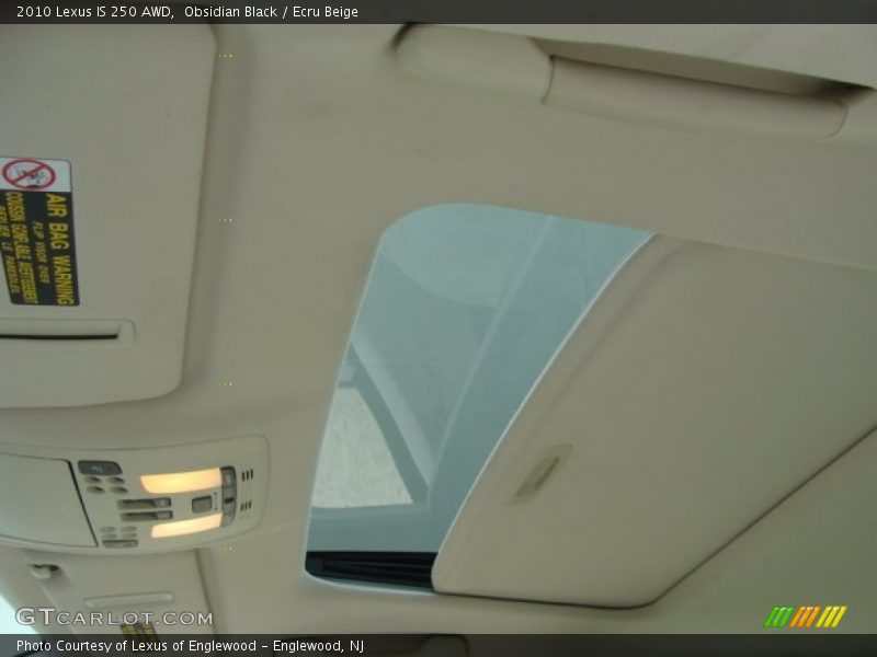 Obsidian Black / Ecru Beige 2010 Lexus IS 250 AWD