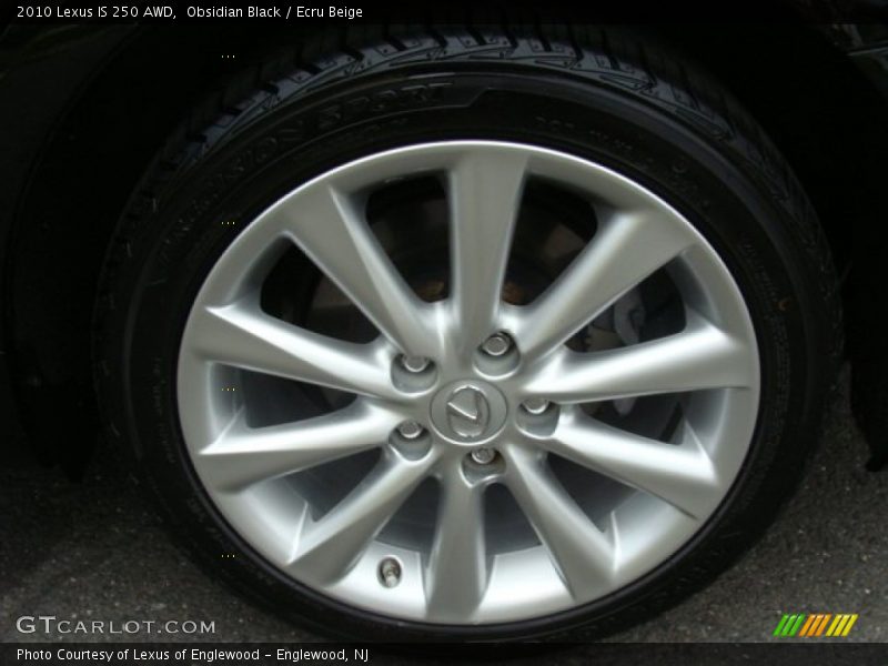 Obsidian Black / Ecru Beige 2010 Lexus IS 250 AWD