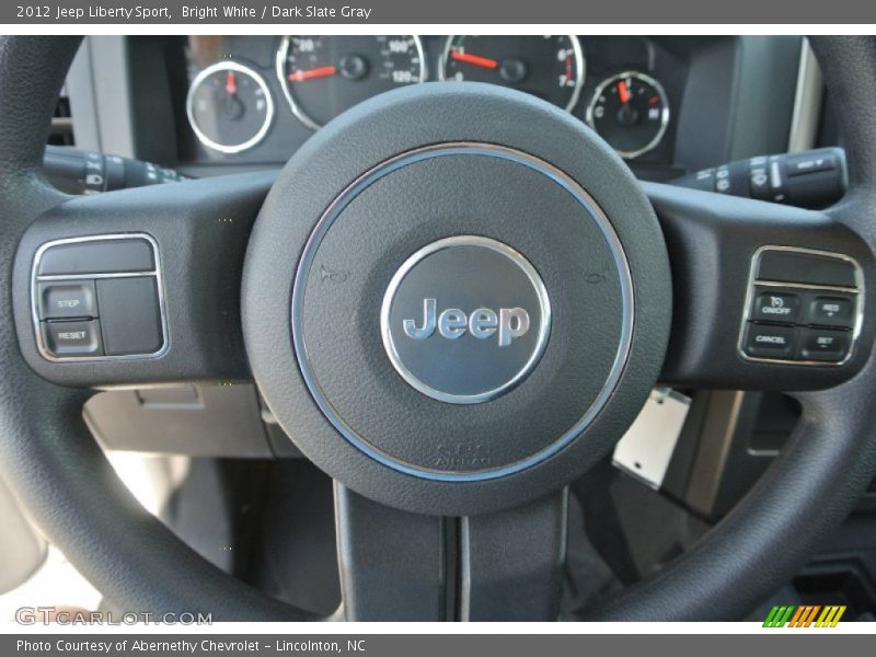 Bright White / Dark Slate Gray 2012 Jeep Liberty Sport