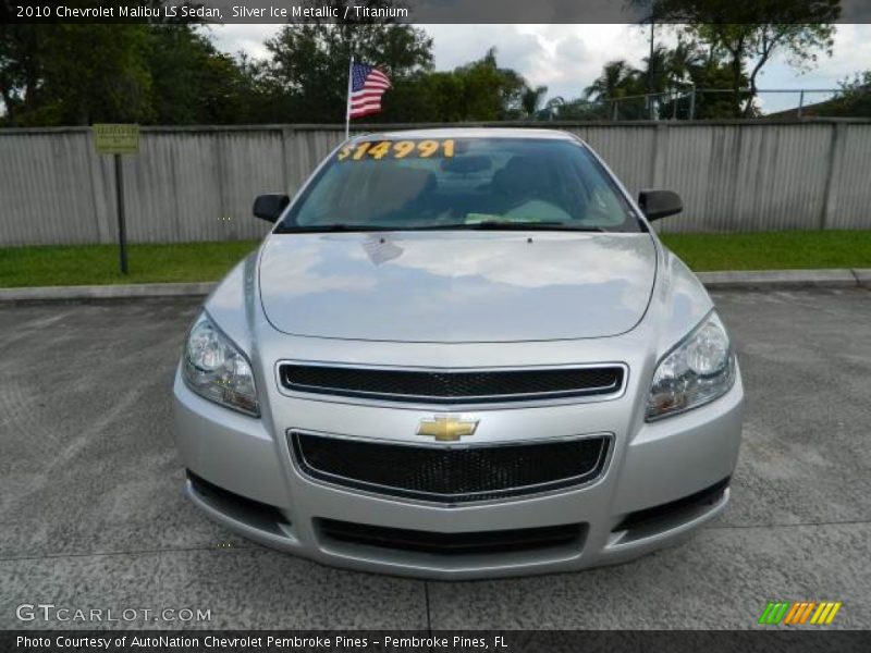 Silver Ice Metallic / Titanium 2010 Chevrolet Malibu LS Sedan