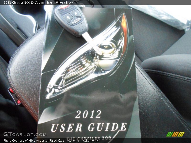Bright White / Black 2012 Chrysler 200 LX Sedan