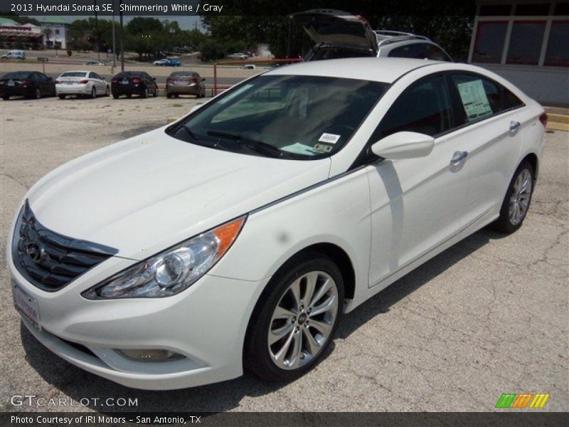 Shimmering White / Gray 2013 Hyundai Sonata SE
