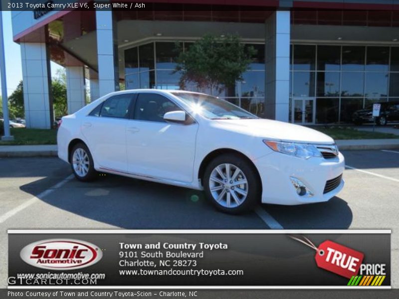 Super White / Ash 2013 Toyota Camry XLE V6