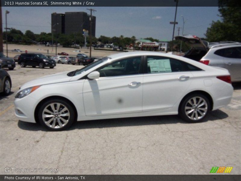 Shimmering White / Gray 2013 Hyundai Sonata SE