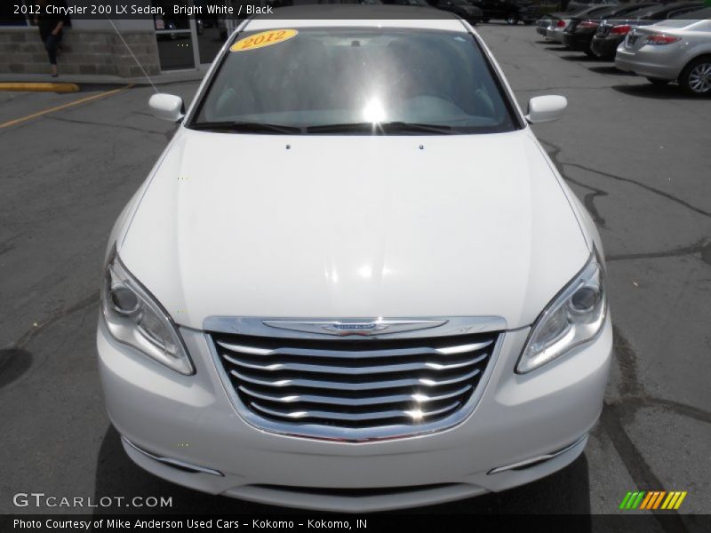 Bright White / Black 2012 Chrysler 200 LX Sedan