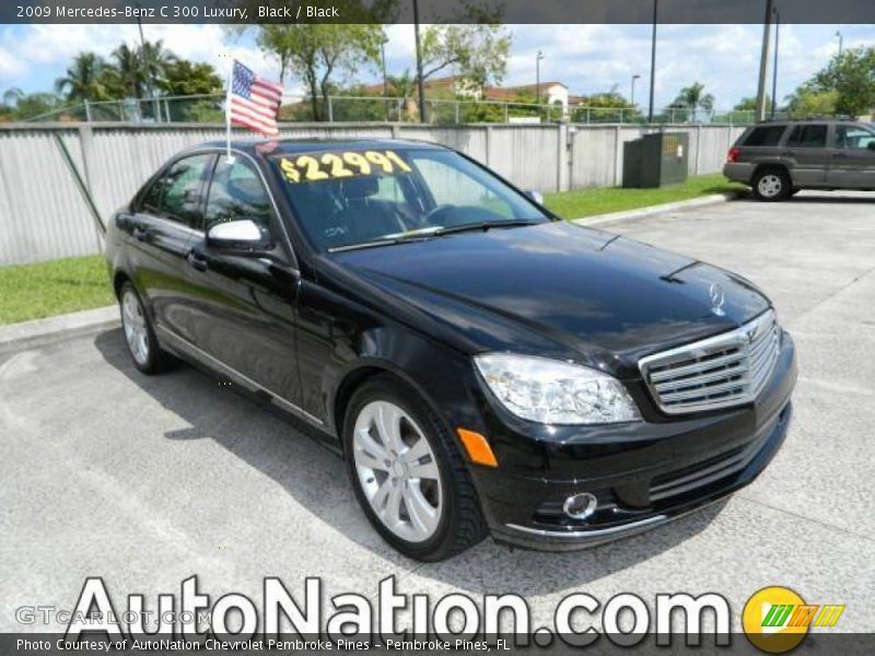 Black / Black 2009 Mercedes-Benz C 300 Luxury