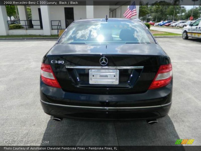 Black / Black 2009 Mercedes-Benz C 300 Luxury