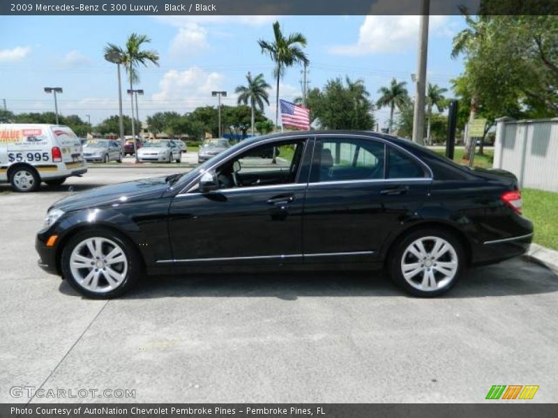 Black / Black 2009 Mercedes-Benz C 300 Luxury