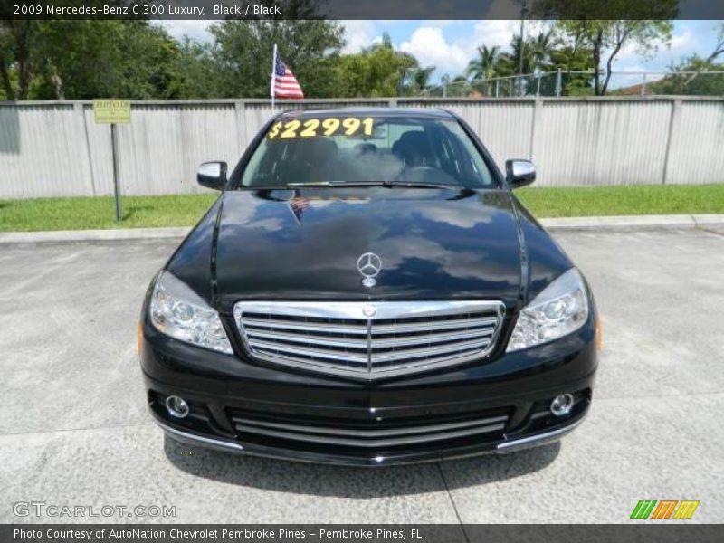 Black / Black 2009 Mercedes-Benz C 300 Luxury