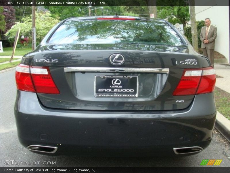 Smokey Granite Gray Mica / Black 2009 Lexus LS 460 AWD