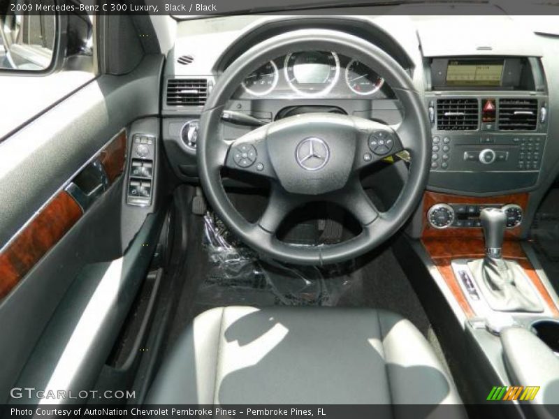 Black / Black 2009 Mercedes-Benz C 300 Luxury