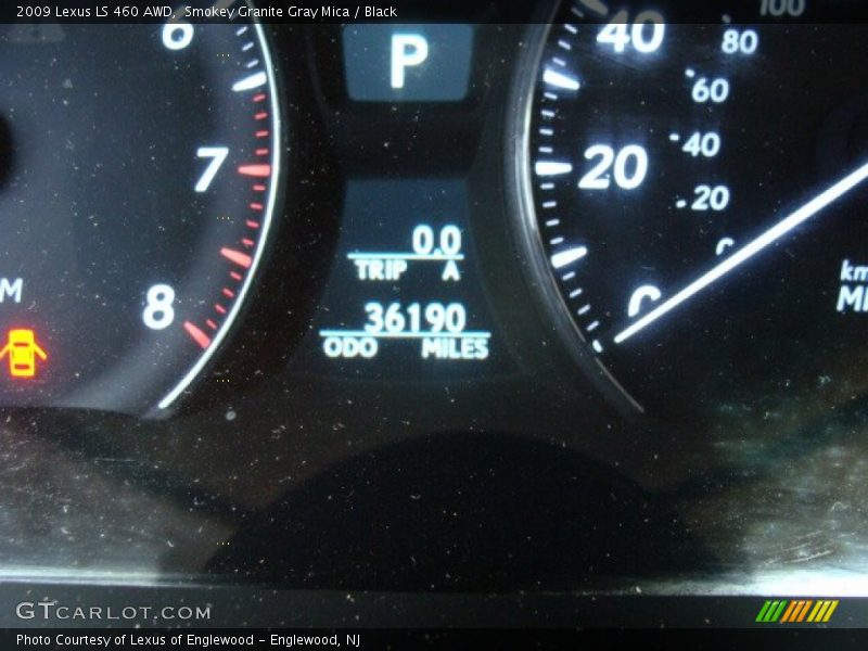 Smokey Granite Gray Mica / Black 2009 Lexus LS 460 AWD