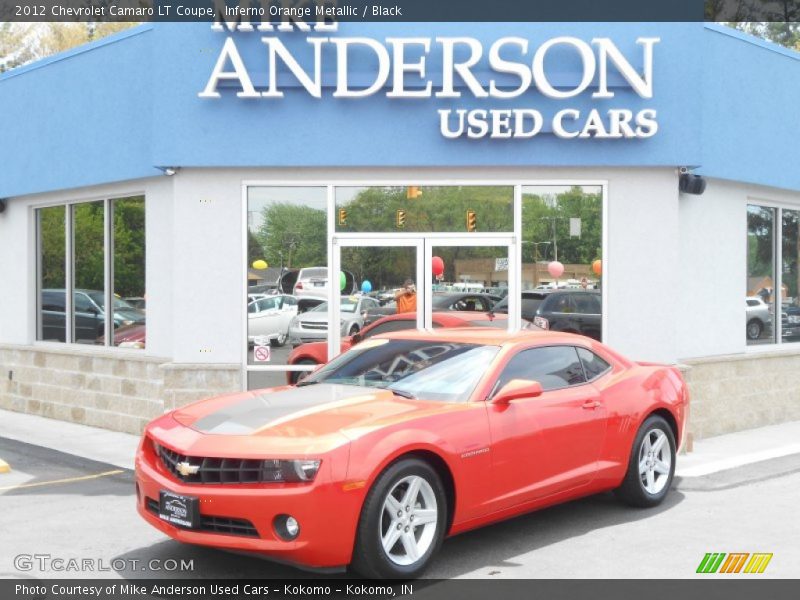 Inferno Orange Metallic / Black 2012 Chevrolet Camaro LT Coupe