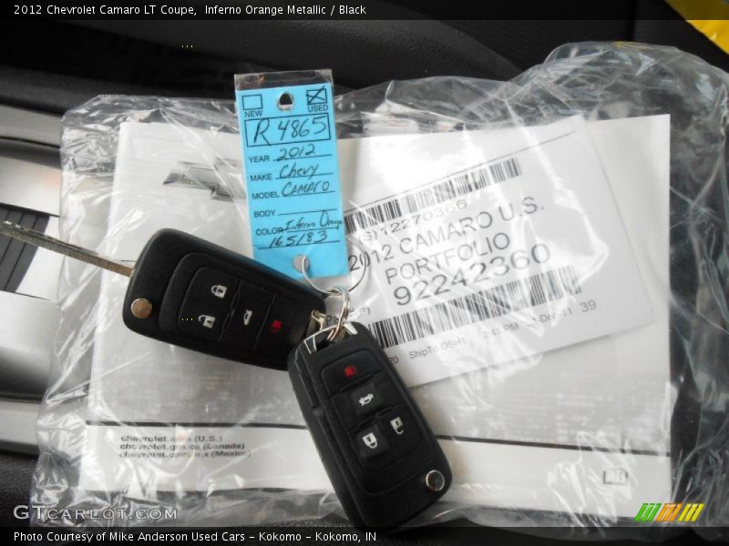 Inferno Orange Metallic / Black 2012 Chevrolet Camaro LT Coupe