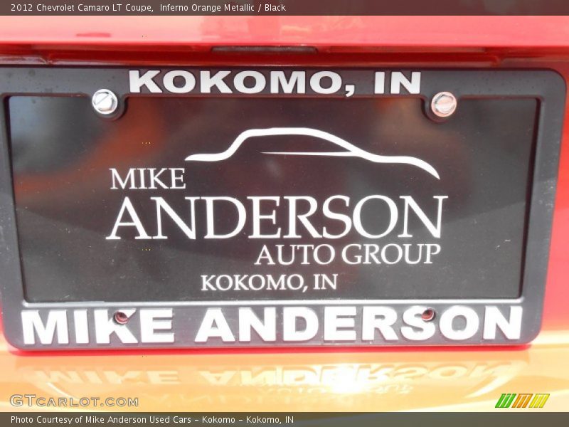 Inferno Orange Metallic / Black 2012 Chevrolet Camaro LT Coupe
