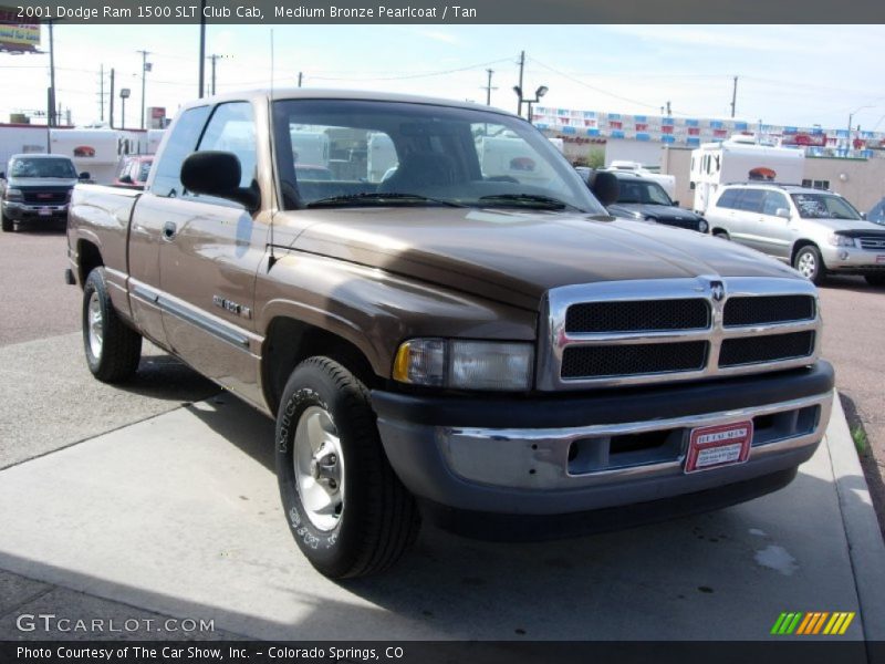 Medium Bronze Pearlcoat / Tan 2001 Dodge Ram 1500 SLT Club Cab